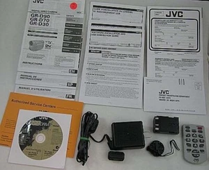 JVC GR D90 D70 D30 Accessories + Battery + Remote AS IS - Picture 1 of 10