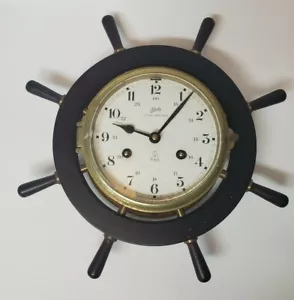 VINTAGE SCHATZ ROYAL MARINER GERMAN 8 DAY SHIP CLOCK COLLECTIBLE MARITIME - Picture 1 of 12