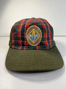 Cub Scout Boy Scout Webelos Twill Green Plaid BSA SnapBack Hat Youth S/M Clean! - Picture 1 of 8