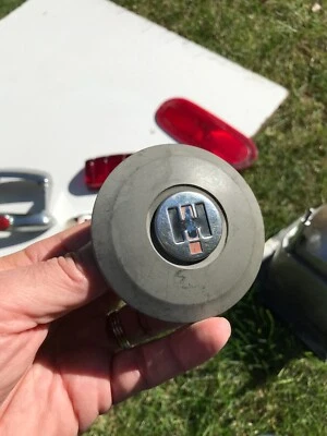 International Harvester Scout 80 Travelall Truck Steering Wheel, Horn Button - Image 1 of 3