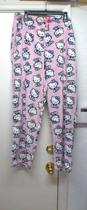 Hello Kitty Pink Pastel Bow Soft Pajama Pants Juniors XL NWT, Drawstring Clz. - Picture 1 of 6
