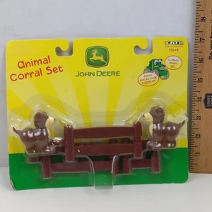 Ensemble corral animal ERTL John Deere chiens marron jouet ancien ferme - Photo 1/2