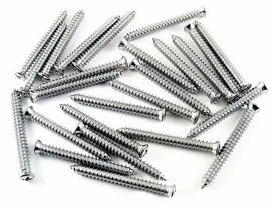 MERCURY Chrome Interior Screws- #10 x 1-3/4" Long- #6 Oval Head- 25 screws- #300 - Image 1 of 4
