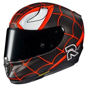 Casco moto approvato oro HJC RPHA 11 Miles Morales Spiderman Marvel ACU