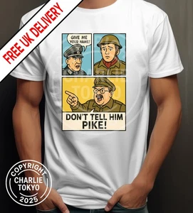 Dads Army T-shirt inspired by retro comedy Don't Tell Him Pike! - Picture 1 of 3