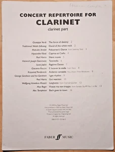 Concert Repertoire for Clarinet - Clarinet Part Only - Picture 1 of 2