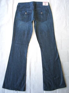 Pantalones de mezclilla True Religion Joey Bootcut para mujer talla 26 azul oscuro 100 % algodón claro L31,5 - Imagen 1 de 11