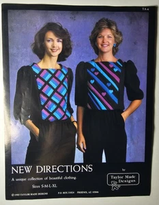 New Directions Sweatshirt Muster von Judy Bishop Gr. S-XL Vintage '85 unbenutzt - F2 - Bild 1 von 4