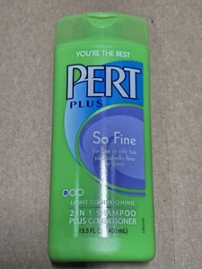 Vintage Pert Plus So Fine 2 In 1 Shampoo & Conditioner 13.5 FL OZ Oily Hair-NEW! - Picture 1 of 2