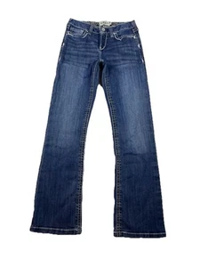 Ariat R.E.A.L Jeans Girls 16 Dresden Bootcut Entwined Stretch Western Cowgirl - Picture 1 of 10