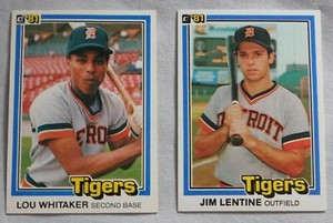 1981 Donruss Detroit Tigers Baseball Card Pick one