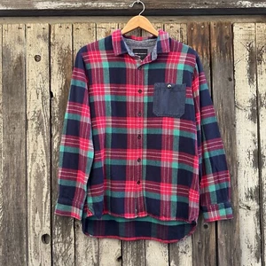 Modern Amusement Men's Long Sleeve Button Up Flannel Shirt In Plaid Size L - Picture 1 of 5