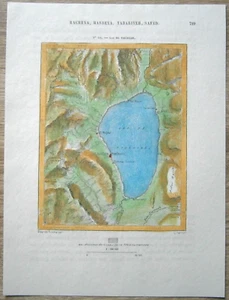 Mapa Perron 1884 MAR DE GALILEA (LAGO DE TIBERÍADES), PALESTINA, #145 - Imagen 1 de 1