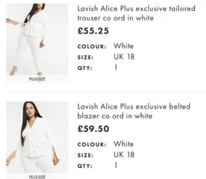 Lavish Alice White Suit - Picture 1 of 1