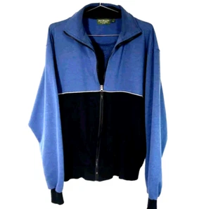 VTG Norm Thompson Full Zip Sweater Track Jacke Activewear color-block 90s Size L - Picture 1 of 4