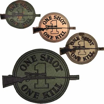 Aufnäher Scharf-Schützen-Abzeichen  ONE SHOT ONE KILL Sniper - Bild 1 von 4