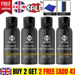 Car Plastic Refurbishment Agent Refreshing Refurbish For Auto Part SET Polishes. - Photo 1/9