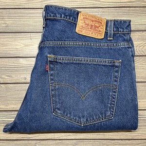 Vintage 1998 Levis 505 Regular Straight Blue Jeans Men 38x30 Dark Wash USA Made - Picture 1 of 7