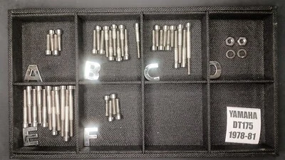 Yamaha DT175  1978-1981 Stainless Bolt Screw Engine  Kit Set Polished DT 175 - Image 1 of 2