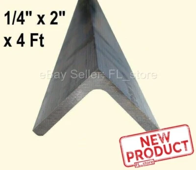 Aluminum Angle 1/4 Inch x 2" x 4 Feet Length Unpolished Alloy 6061 90° Stock NEW - Image 1 of 4