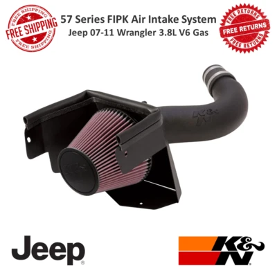 Sistema de admisión de aire tubo HDPE K&N serie 57 FIPK Gen II para Jeep Wrangler 2007-11 Foto 1 de 4