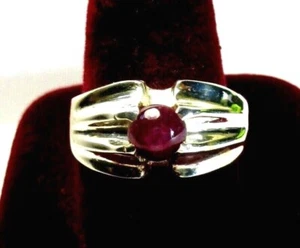 925 ST. SILVER RING STUDDED WITH 2.13 CT RUBY, Size W - Picture 1 of 7