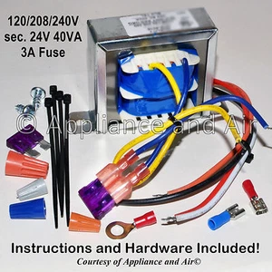 Intertherm Nordyne Miller Furnace Transformer 24V / 120 208 240V + Fuse + Instr. - Picture 1 of 1