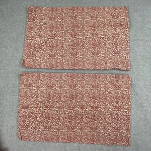 Vtg Ralph Lauren San Luca Scroll Standard Pillowcases Set 2 Coral Made in Italy - Picture 1 of 5