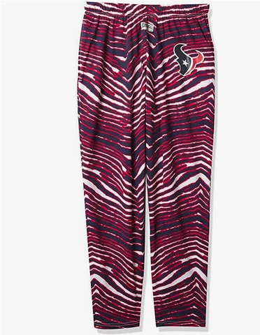 Zubaz Houston Texans NFL Men's Zebra Left Hip Logo Lounge Pant Cover