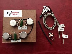 The Blues prewired Harness Kit For Gibson Les Paul Long Shaft Pots Switch