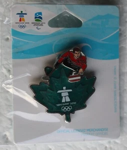 clear aqua leaf curling 1523 Authentic 2010 Vancouver Olympic pin pack New - Picture 1 of 3