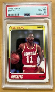 Eric Floyd 1988 Fleer #51  Basketball Card Gem MT PSA 10.
