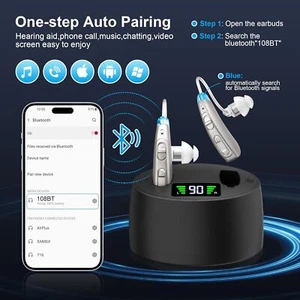Apparecchi acustici BTE digitali magnetici ricaricabili Bluetooth 1 paio - Foto 1 di 13