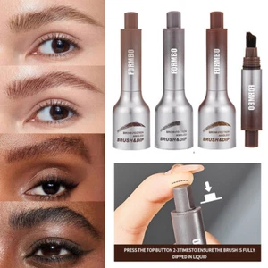 Women Waterproof Eyebrow Pencil Hair-Like Strokes Angled Eye Brow Brush Makeup - Picture 1 of 15
