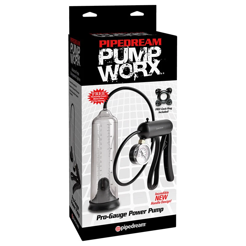 Pump Worx Pro-Gauge Power penis-pump Cock Stretcher Male Enlargement Device - Image 1 of 4