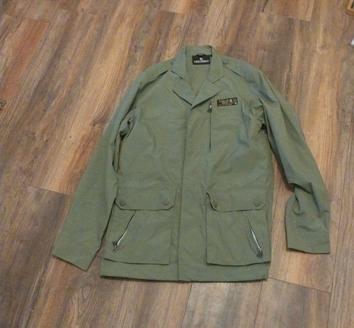 Giacca uomo Supreme Being verde stile militare taglia media zip con bottoni