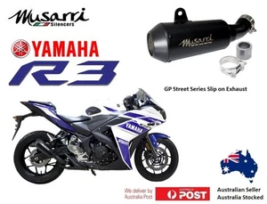 Yamaha YZFR3 2015-2016-2017-2018 Musarri S/O GP Exhaust BLACK - Picture 1 of 6