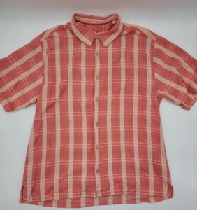 Camisa a cuadros Tommy Bahama para hombre manga corta con botones talla grande #C453 - Imagen 1 de 7