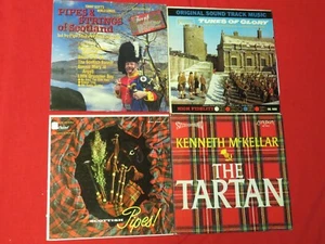 SCOTTISH PIPES, PIPES AND STRINGS OF SCOTLAND, THE TARTAN, TUNES OF GLORY RECORD - Picture 1 of 7