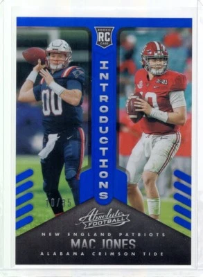 2021 Absolute Introductions Spectrum Blue #9 Mac Jones 10/35 1/1 Jersey # RC - Image 1 of 2