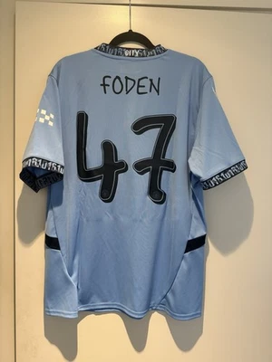 Manchester City 24/25 Home Puma Soccer Jersey Shirt Kit NWT MCFC #47 Foden XL - Image 1 of 4