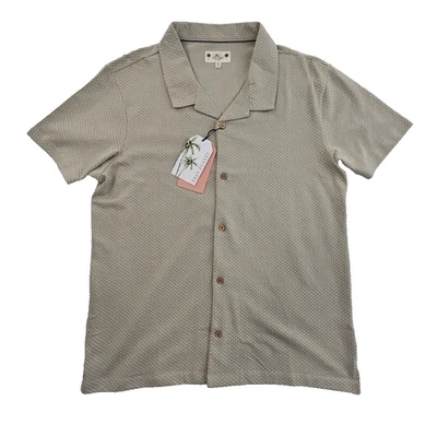 Free Planet Lost in Paradise Men’s XL Olive Short Sleeve Button Up Shirt NWT NEW - Image 1 of 4
