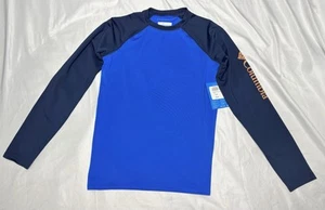 Columbia Omni Shade Sun Protect UPF 50 Long Sleeve Rash Guard Size L 14/16 Blue - Picture 1 of 3