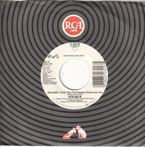 Stevie B Because I Love You (The Postman Song) 7" vinyl USA Lmr 1990 company - Picture 1 of 2