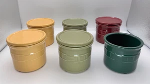 LONGABERGER KERAMIK gewebt Traditionen 1 Pint Topf & Deckel - verschiedene Farben - Ihre Wahl - Bild 1 von 42