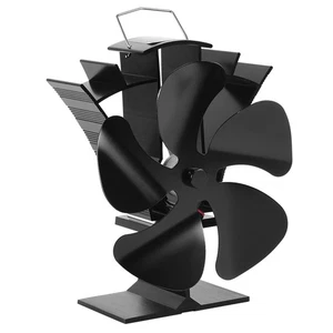 Ventilador de estufa de leña VODA 5 aspas recién diseñado pequeños ventiladores alimentados por calor chimenea... - Imagen 1 de 7