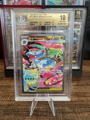 Pokemon Mega Evolution Mega Venusaur 2025 ex Sir 177/132 BGS IMPECABLE 10 Foto 1 de 2