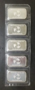 Cinco barras de plata OPM de 1 oz en plástico - Imagen 1 de 2