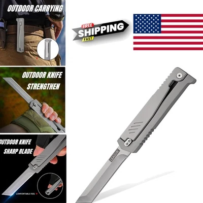 1 Tactical Folding Knife 9 Inch Survival Knife with Belt Clip for Outdoor Use - Image 1 of 4