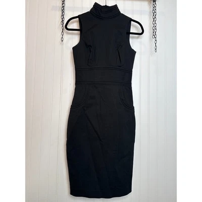 Marciano Black Bodycon Mini Dress Stretch High Neck Sleeveless Bodyfit Party 0 - Image 1 of 4